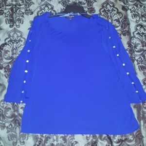 Cable & Gauge Split Sleeve Blouse